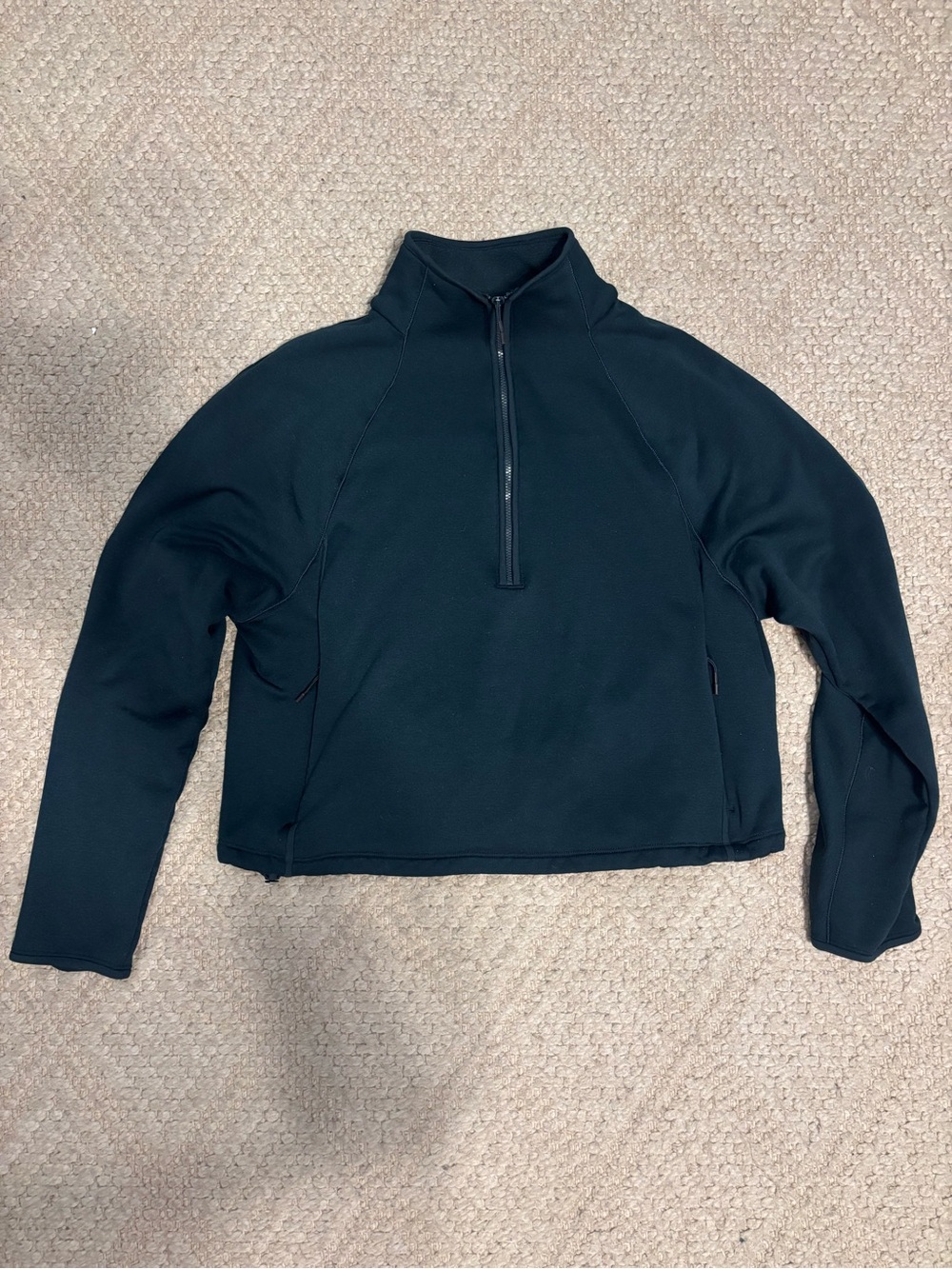 Athleta dark green Half-Zip Fleece Pullover